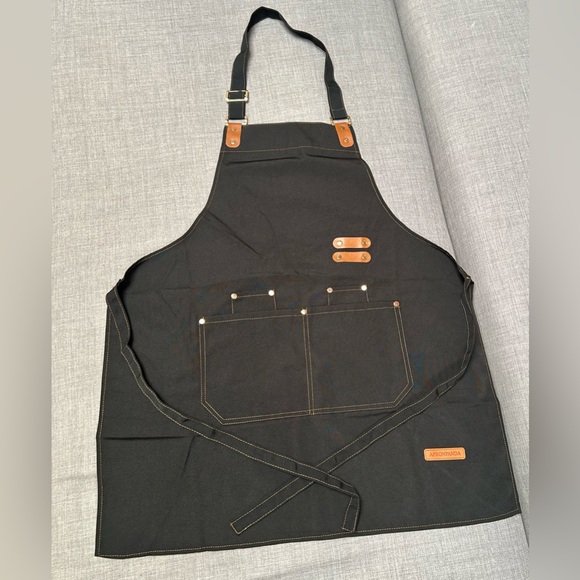 APRON PANDA Heavy-duty Lightweight Spun Poli-Apron Pockets Accents#0901259 - Picture 3 of 13